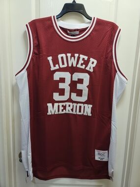 Kobe Bryant - Lower Merion 33 Maroon White Mesh H.S. Basketball Jersey - 5X NWT